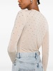 crystal-embellished semi-sheer top