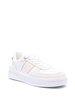 panelled leather sneakers