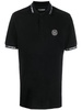 tiger-print short-sleeved polo shirt