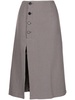 button-front midi skirt