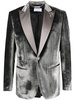 single-breasted velvet blazer