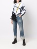 Kelly cropped distressed-hem jeans