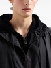 flocked-logo double-jersey zip-front hoodie