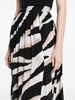 zebra-print silk maxi skirt