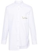 logo-print asymmetric shirt