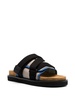 leather padded slides