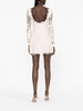 floral lace-embellished minidress