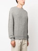 two-tone ribbed-knit jumper