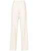 pressed-crease straight trousers