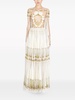 Jardin d'Eden embroidered tulle maxi dress