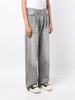 faded-effect high-waist jeans