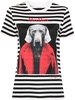 Rosso printed striped jersey t-shirt