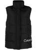 logo-print puffer gilet