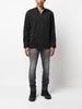 mock-neck cotton long-sleeve top