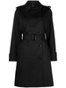 belted double-breasted trench coat