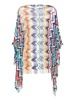 zigzag-pattern fringed kaftan