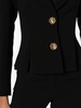 pleated single-breasted blazer