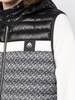 logo jacquard padded gilet