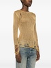 open-knit distressed top