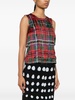 tartan check-pattern satin top