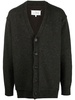 V-neck elbow-patch cardigan