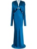 cut out-detail satin maxi dress