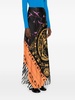 Regenerated Scarves mix-print midi skirt