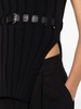 black belted ribbed tank top