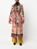 patterned-jacquard belted midi coat