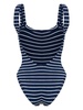 striped crinkled swimsuit 