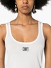 logo-jacquard sleeveless top