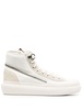 zip-around suede high-top sneakers