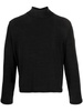 mock-neck jersey jumper