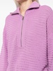 Tara pointelle half-zip jumper