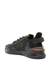 Black Flow FF-Jacquard Leather Sneakers