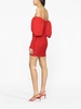 puff-sleeve plissé minidress