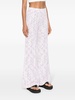 zigzag-woven wide-leg trousers