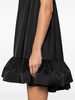 satin ruffled mini dress