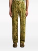 Foliage-jacquard tailored trousers