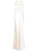 draped halterneck gown dress 