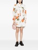 floral-print cotton mini shirtdress