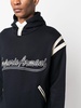 logo-embroidered jersey hoodie