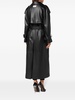 belted leather trench coat