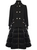 layered A-line padded coat