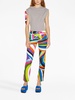 Iride-print cropped trousers