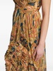 ruched-detailing printed silk maxi dress