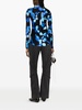 twisted cut-out floral-motif shirt