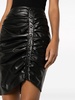 draped-design button-down skirt 