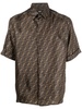 FF-logo print silk shirt