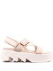 platform touch-strap sandals